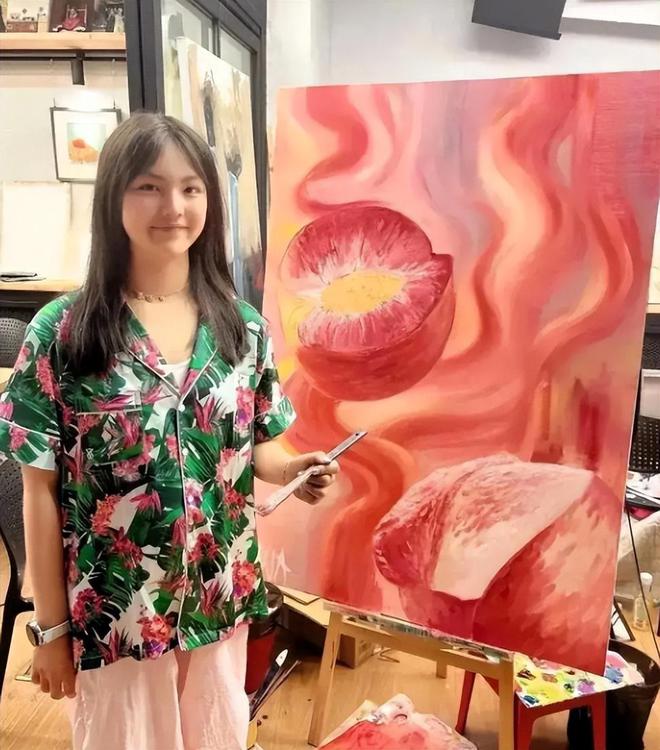 王诗龄画作再获奖王岳伦祝贺李湘被富养出来的女儿争了口气(图9)